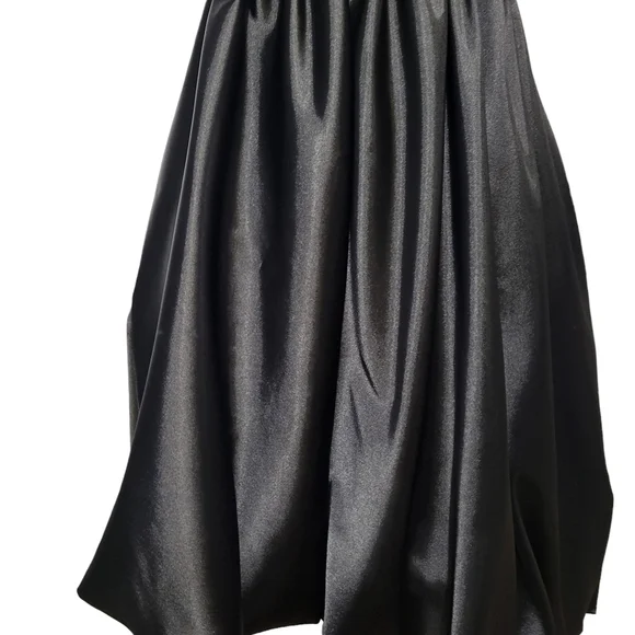 Jessica McClintock black silky halter top bubble dress size 6 - Picture 7 of 8